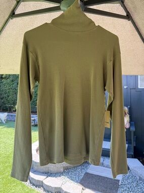 Rudy Jude Adult Classic Ribbed Turtleneck Top - Sage